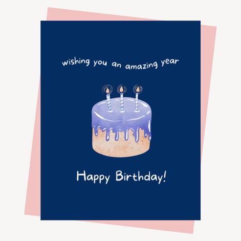 Happy Birthday Themed Greeting Card