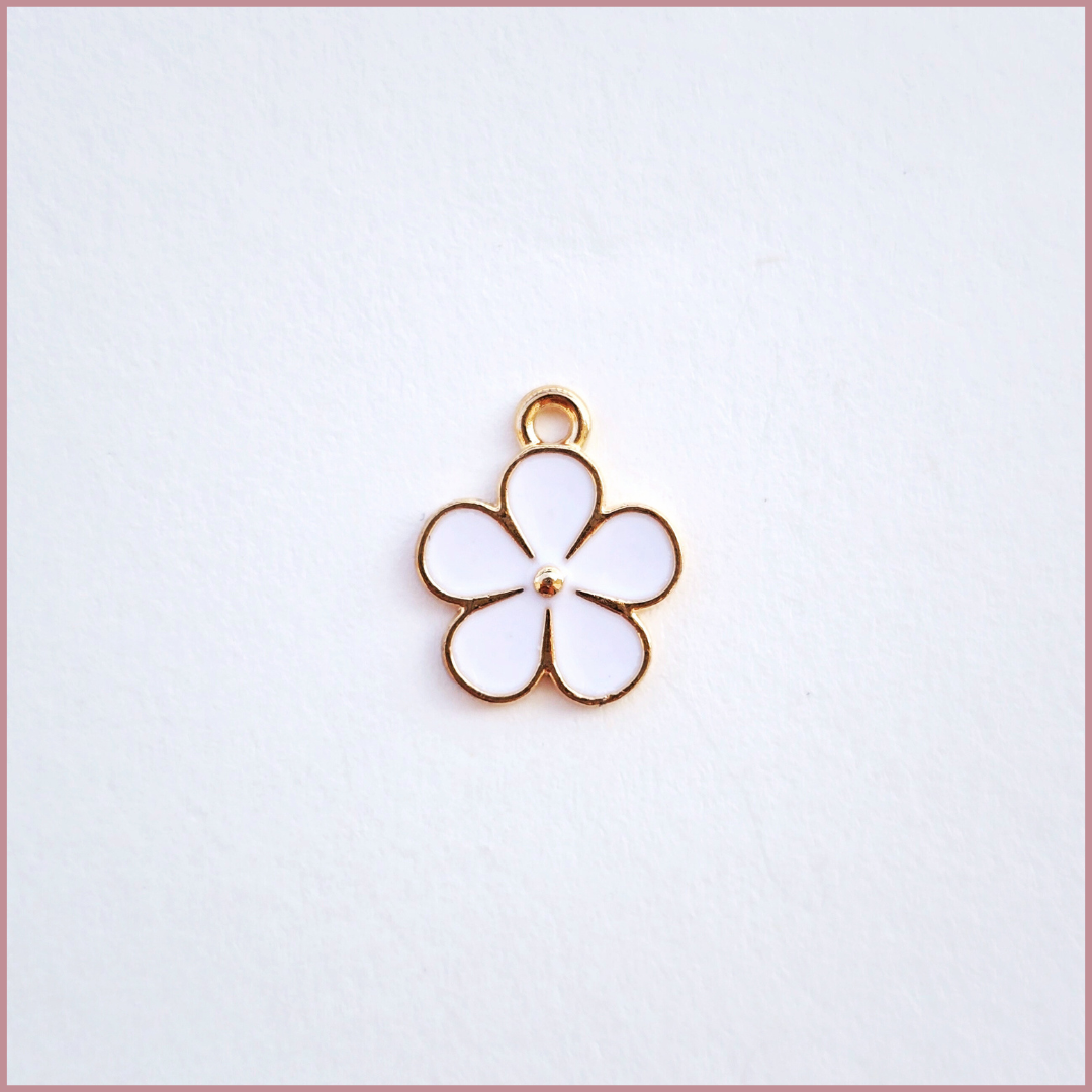 White Flower Charm