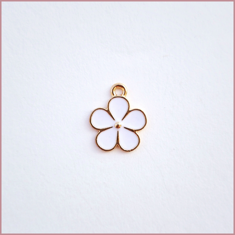 White Flower Charm