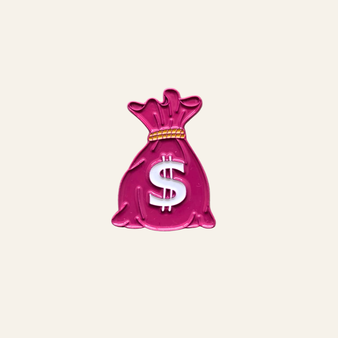 Pink Money Bag Charm