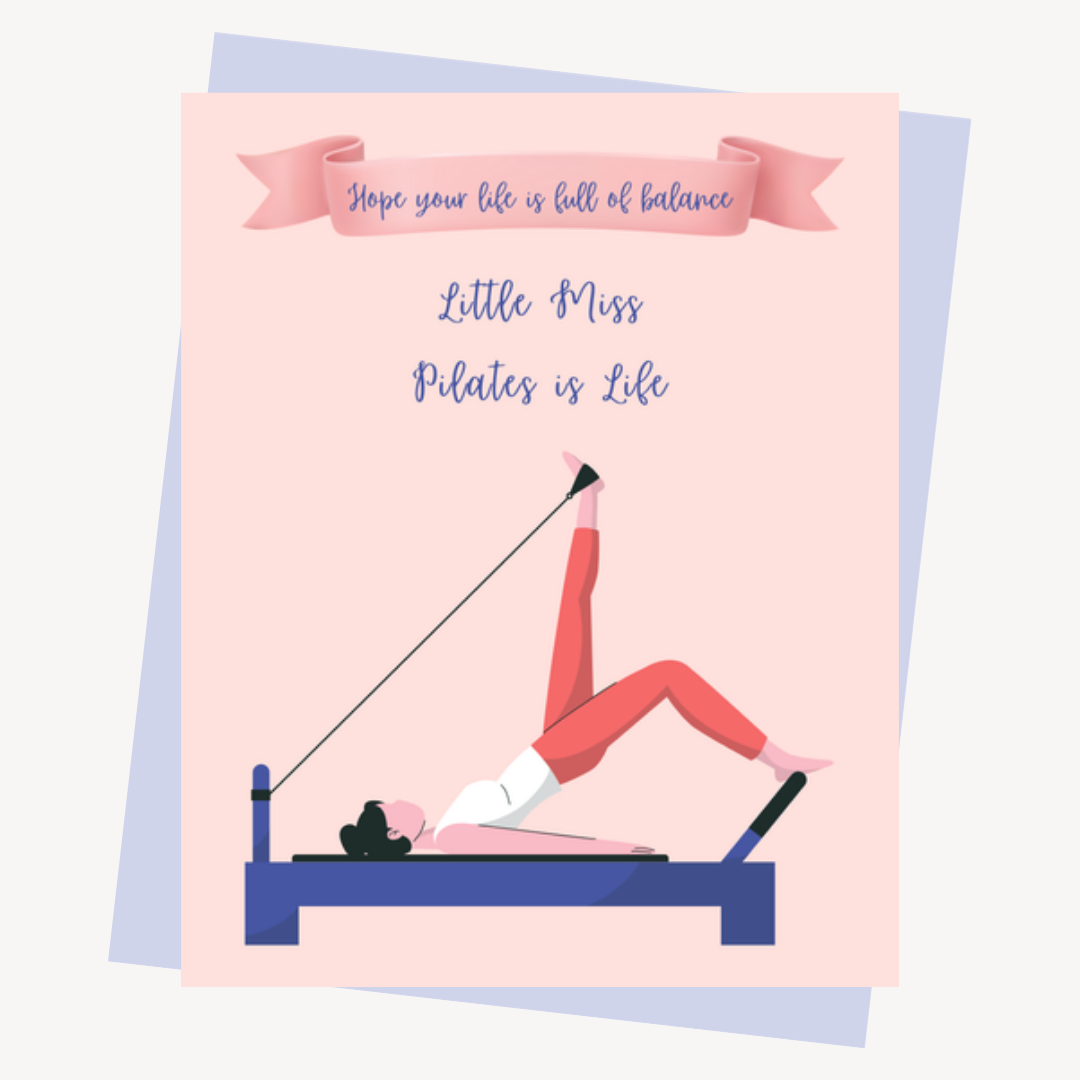 Pilates Themed Greeting Card