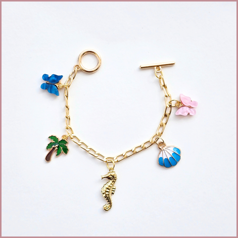 Lake Blue Seashell Charm