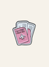 Pink Passport Metal Charm