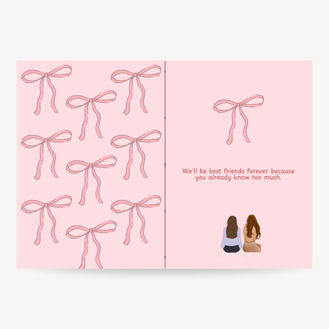 Galentine's Day Themed Greeting Card