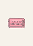 Ticket to Happiness Metal Charm