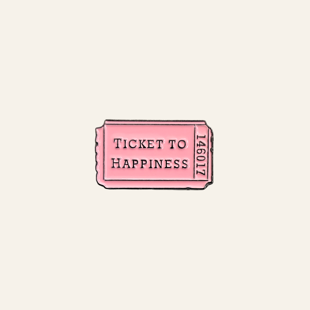 Ticket to Happiness Metal Charm