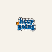 Keep Going Metal Charm