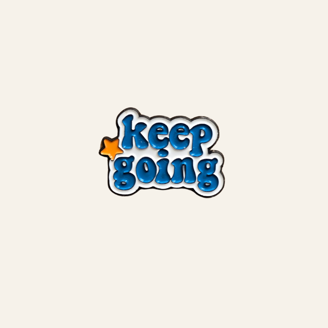 Keep Going Metal Charm