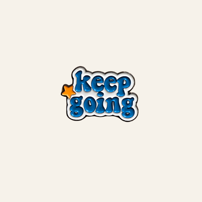 Keep Going Metal Charm