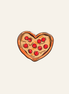 Heart Pizza Metal Charm