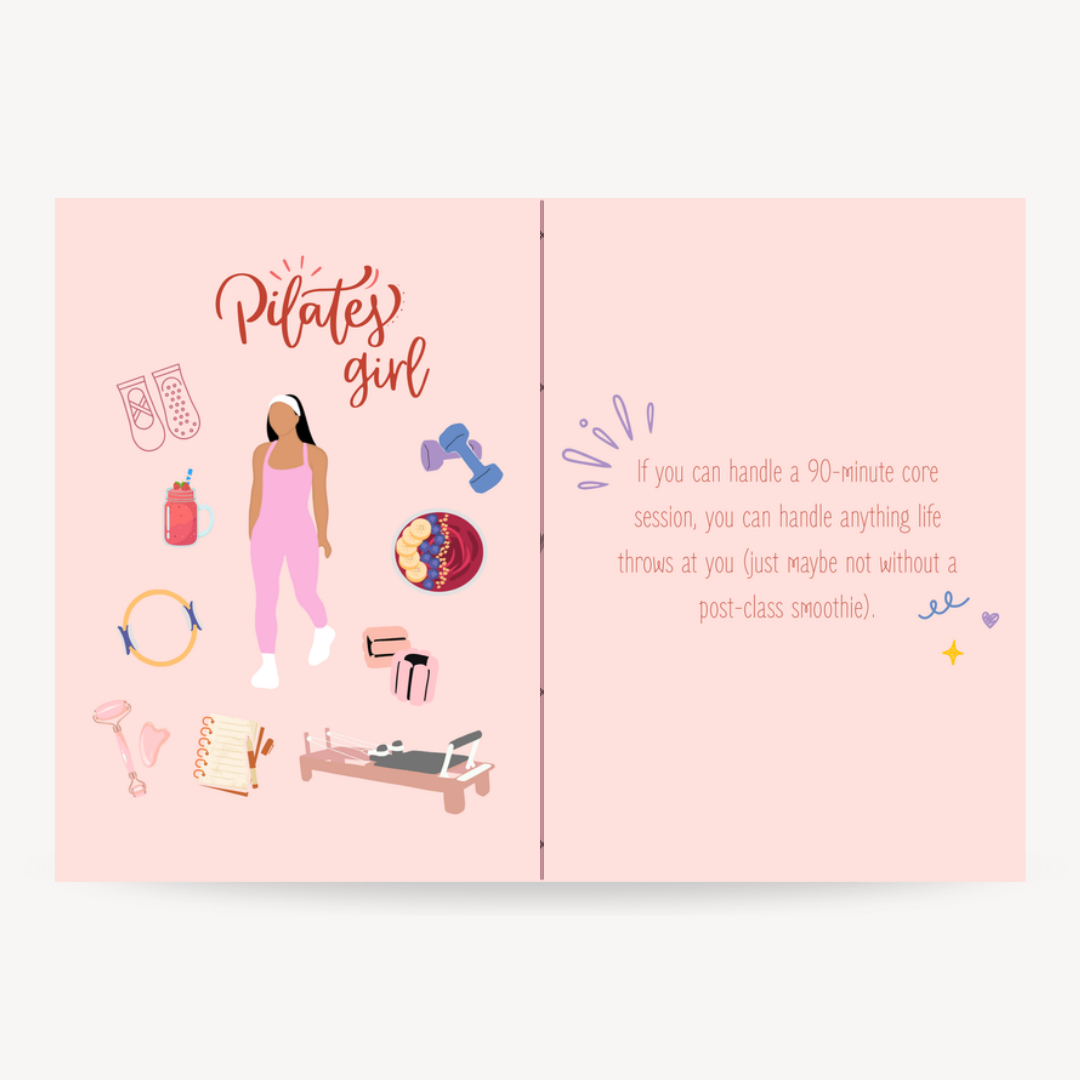 Pilates Themed Greeting Card