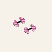 Dumbbell Metal Charm