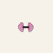 Dumbbell Metal Charm