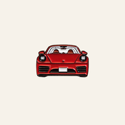 Red Porsche Car Metal Charm