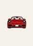Red Porsche Car Metal Charm