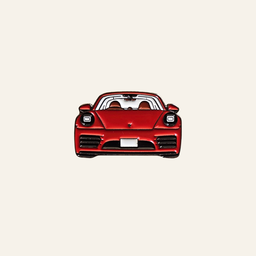 Red Porsche Car Metal Charm