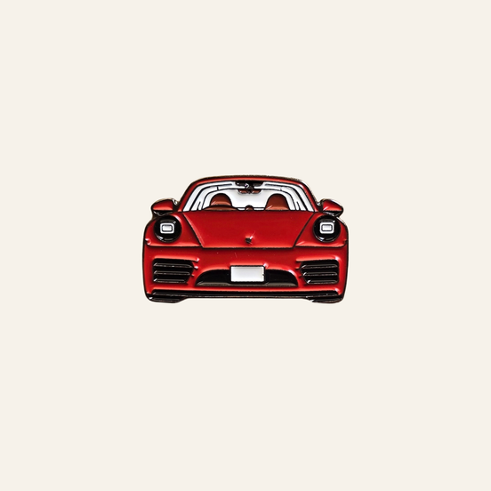 Red Porsche Car Metal Charm