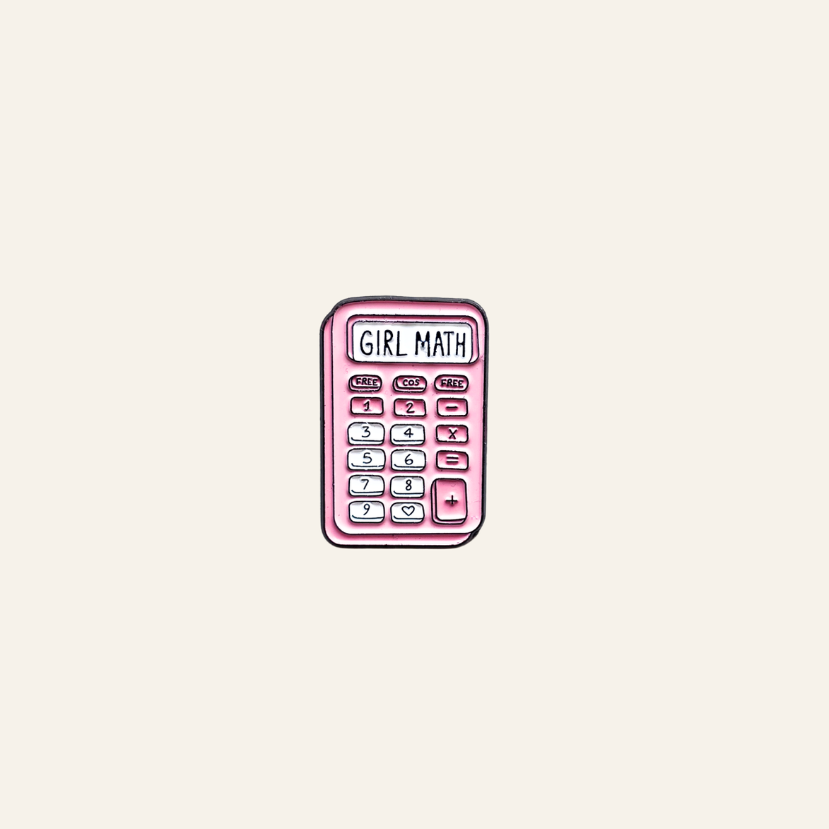 Girl Math Metal Charm