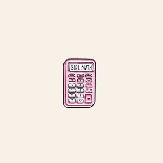 Girl Math Metal Charm