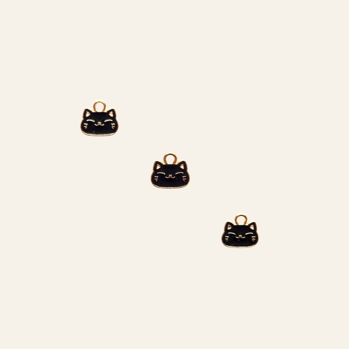 Mini Kitty Cat Face Charm