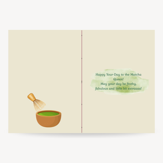 Matcha Themed Greeting Card