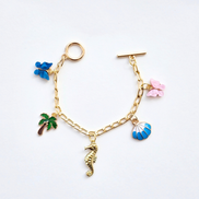 Lake Blue Seashell Charm