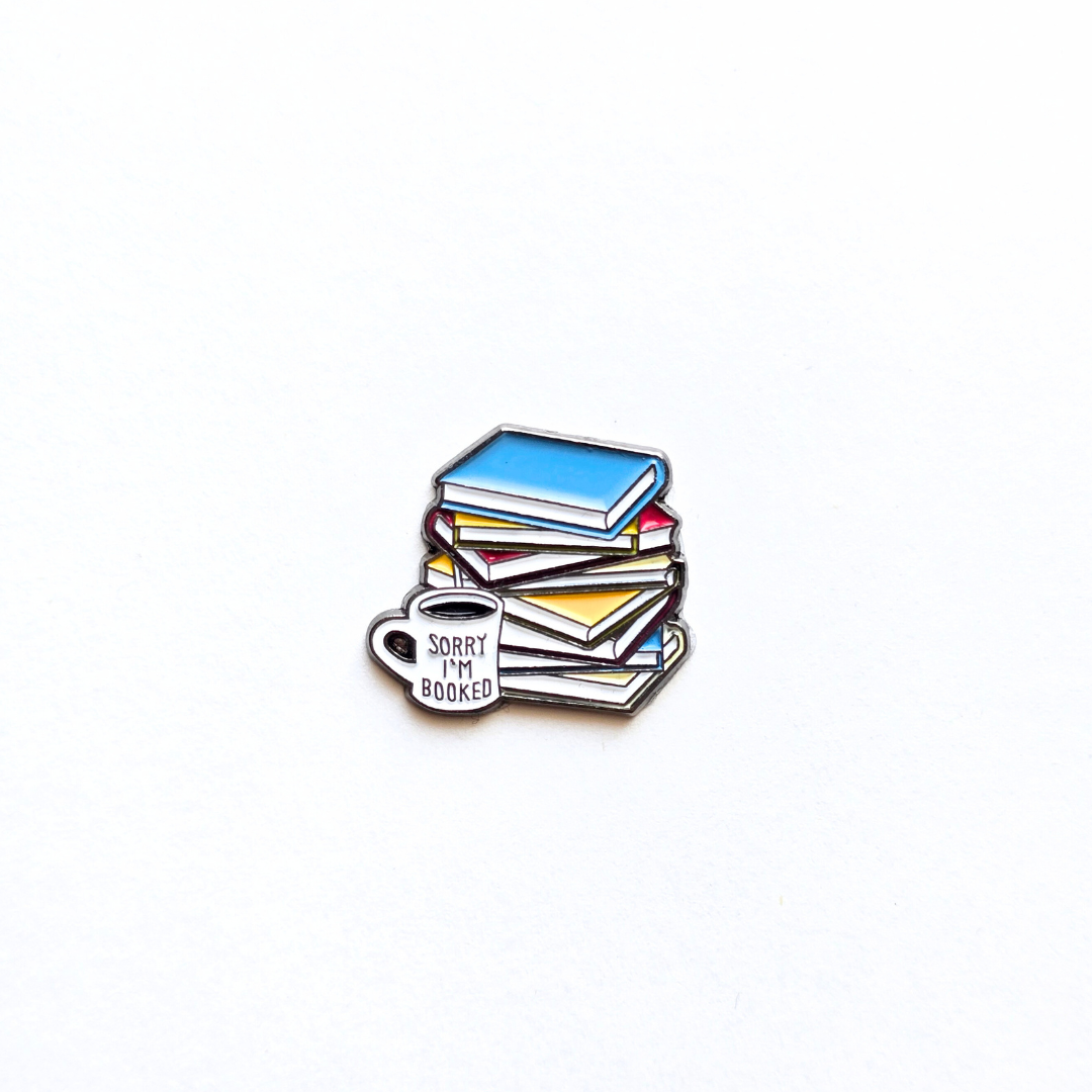Bookworm Metal Charm