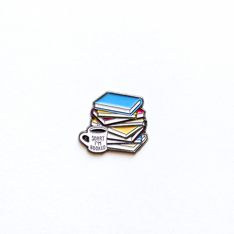 Bookworm Metal Charm
