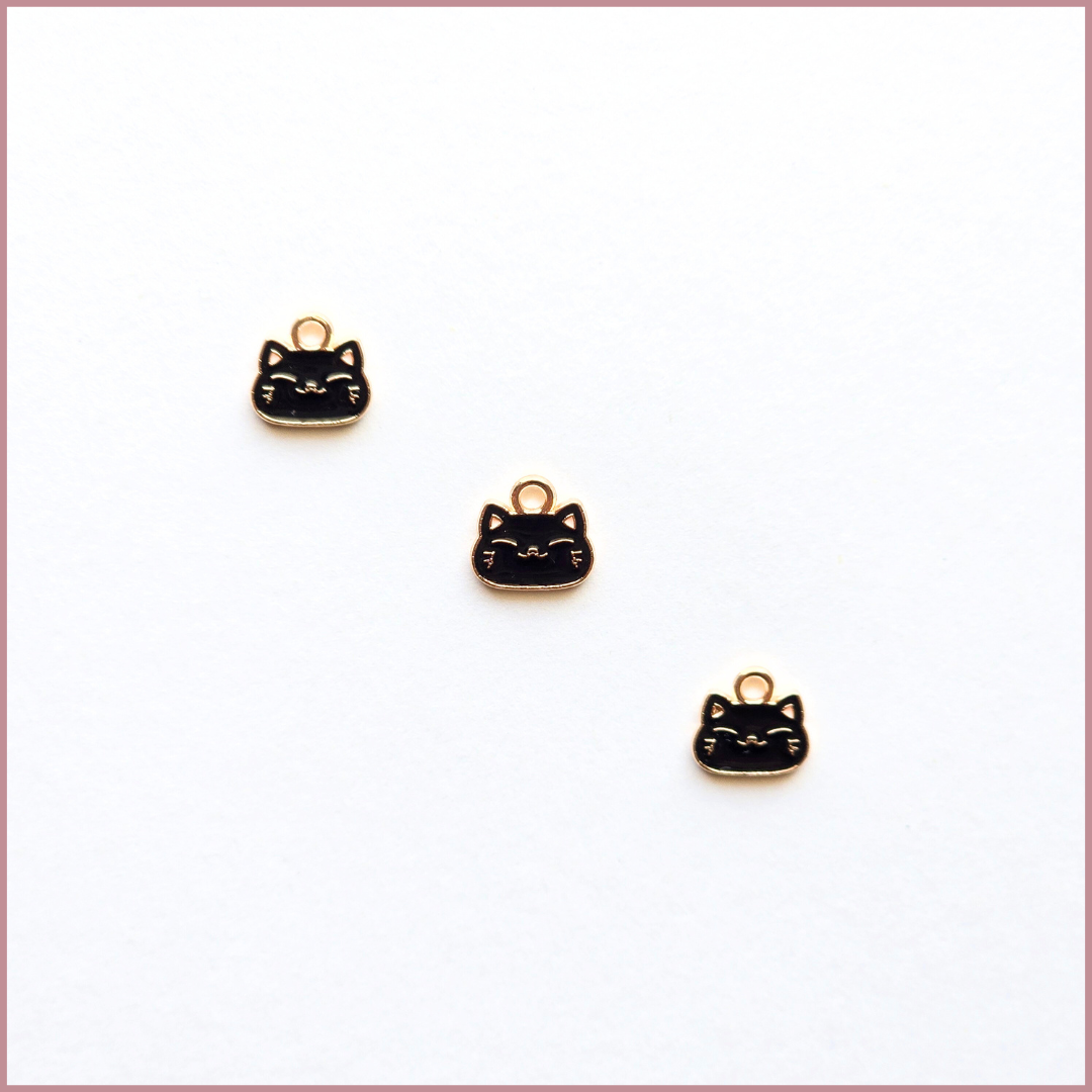 Mini Kitty Cat Face Charm