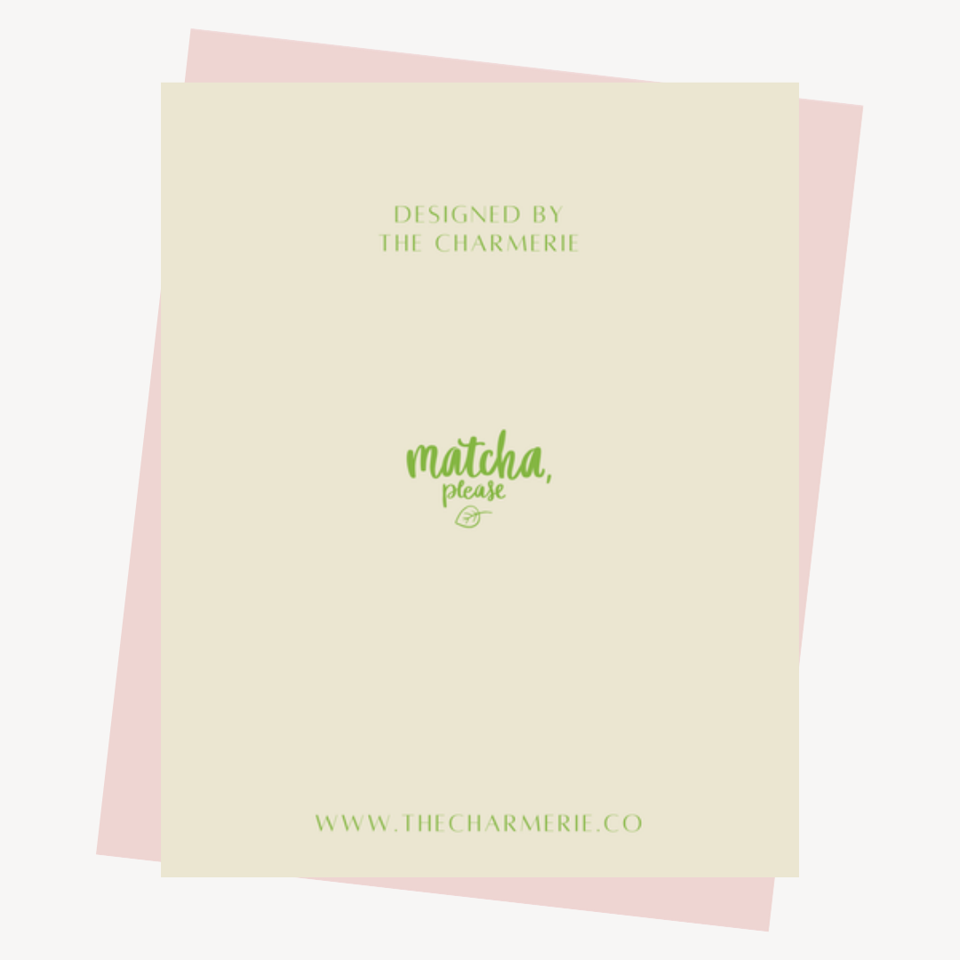 Matcha Themed Greeting Card