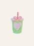 Matcha with a Bow Straw Metal Charm
