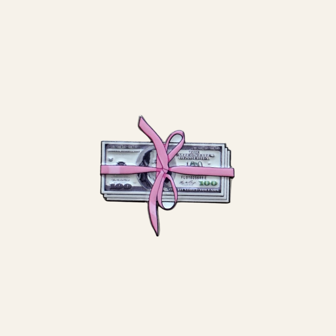 Money Wrapped in Bow Charm